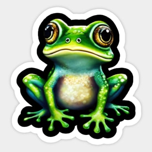 Little Dandelion Frog Sticker